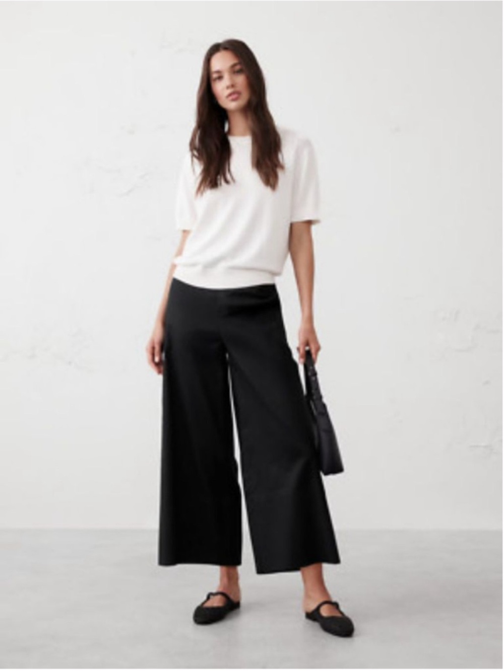 Banana Republic Factory Black Wide Leg Pants